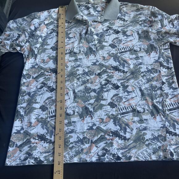 Vintage Munsingwear Golf Shirt Mens Medium Graphic Classics 90s Retro Active - Picture 7 of 7